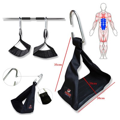 AB Sling Weight Lifting Door Hanging Chin Up Ab Sling Gym Exercise - Black AB Sling Weight Lifting Door Hanging Chin Up Ab Sling Gym Exercise - Black