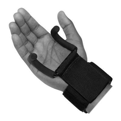 Weight Lifting Grip Hooks Wrist Support Straps Gym Hooks Training - Black Weight Lifting Grip Hooks Wrist Support Straps Gym Hooks Training - Black