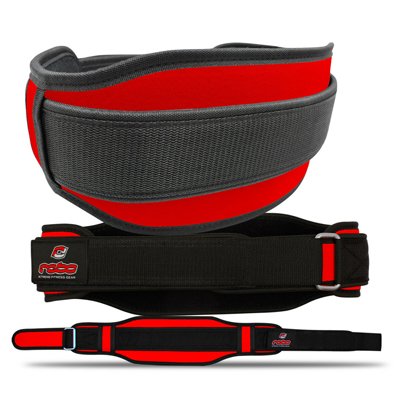 Weight Lifting Neoprene Belt Lumber Pain Back Support Red