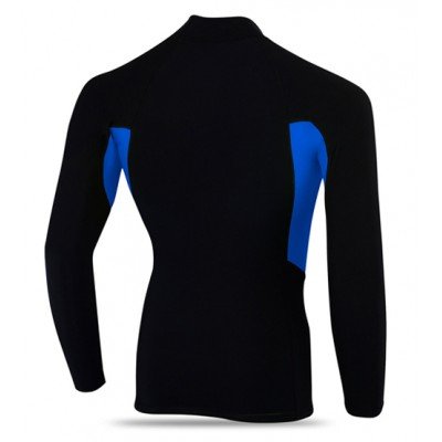 Cycling Thermal Winter Fleece Shirt BLACK/BLUE