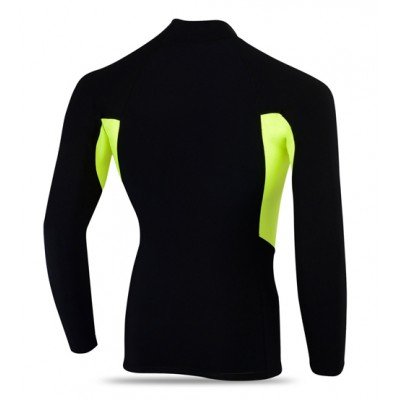 Cycling Thermal Winter Fleece Shirt BLACK/HI VIZ