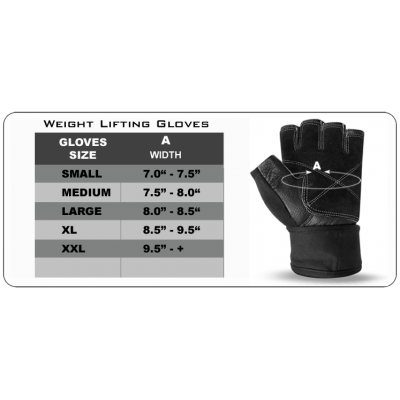 Weight Lifting Leather Workout Long Closure Straps Gloves - 140