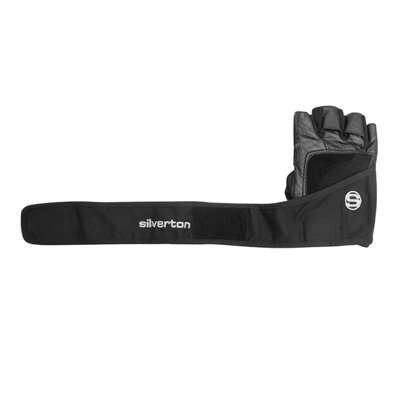 Weight Lifting Leather Workout Long Closure Straps Gloves - 140