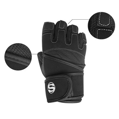 Weight Lifting Gloves Gym Fitness Fingerless Long Wrist Gloves - 250