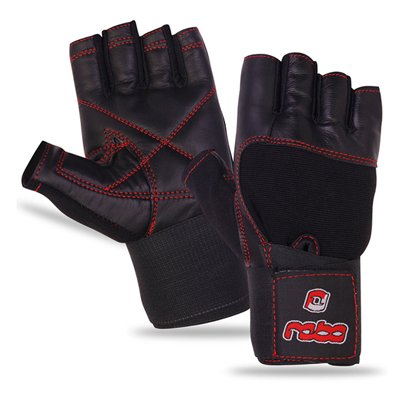 Weight Lifting Gloves Cowhide Leather Gym Fitness Body Building Gloves-95