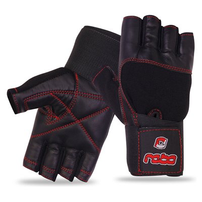 Weight Lifting Gloves Cowhide Leather Gym Fitness Body Building Gloves-95