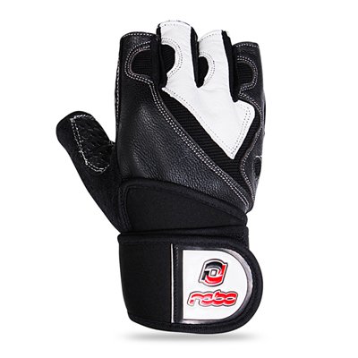 Weight Lifting Gloves Leather Gym Fitness Long Wrist Strap Body Building Gloves