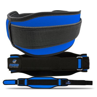 Weight Lifting Neoprene Belt Lumber Pain Back Support Blue
