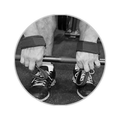 Weight Lifting Gym Strap Figure 8 Padded Cuff Straps Wrist Support Black