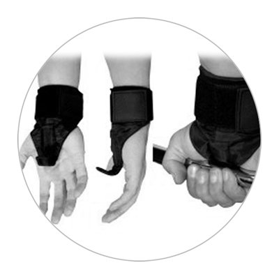 Power Bar Hook Wrist Support Weight Lifting Padded Chin Pull Up Gym Hook Strap