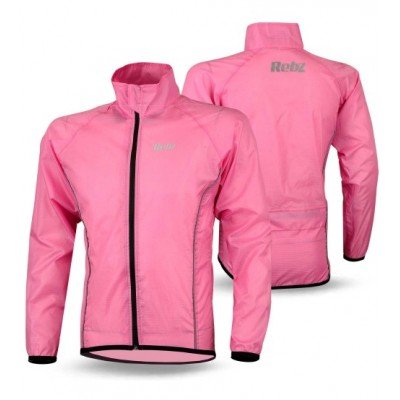 Ladies Women Cycling Rain Jacket Long Sleeves Pink