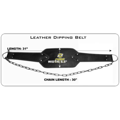 Dipping Belt Leather Exercise Gym Dip Body Building Heavy Chain Weight Lifting Black