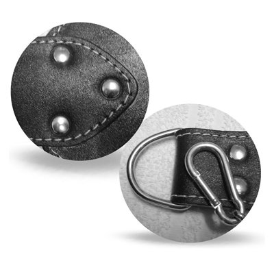 Dipping Belt Leather Exercise Gym Dip Body Building Heavy Chain Weight Lifting Black