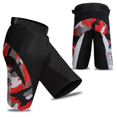 MTB Cycling Short Camo Design Black/Red