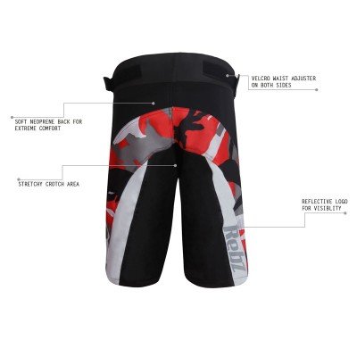 MTB Cycling Short Camo Design Black/Red