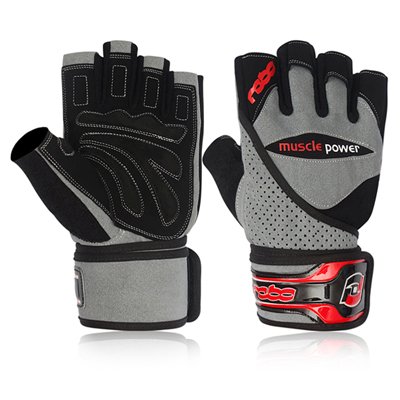 Weight Lifting Gloves Gym Workout Leather Body Building Wrist Support Hybrid