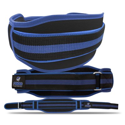Weight Lifting Neoprene Belt Lumber Pain Back Support Black/Blue