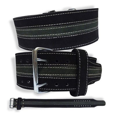 Weight Lifting Belt NUBUCK Leather Power Gym Training Belt Back Support