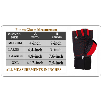 Weight Lifting Leather Gloves Gym Fitness Body Building Long Closure Strap Red