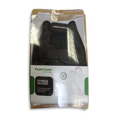  Weight Lifting Gloves Leather Gym Fitness Fingerless Body Building Gloves Black