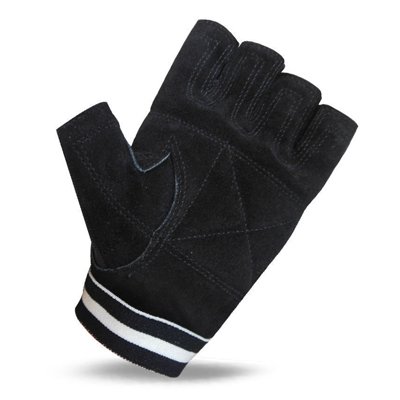 Weight Lifting Suede Leather Gym Fitness Body Building Training Gloves