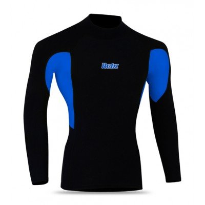 Cycling Thermal Winter Fleece Shirt BLACK/BLUE