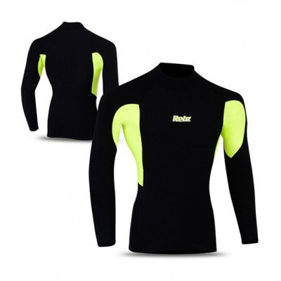 Cycling Thermal Winter Fleece Shirt BLACK/HI VIZ