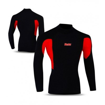 Cycling Thermal Winter Fleece Shirt BLACK/RED