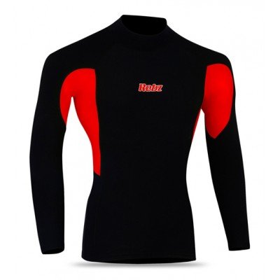 Cycling Thermal Winter Fleece Shirt BLACK/RED